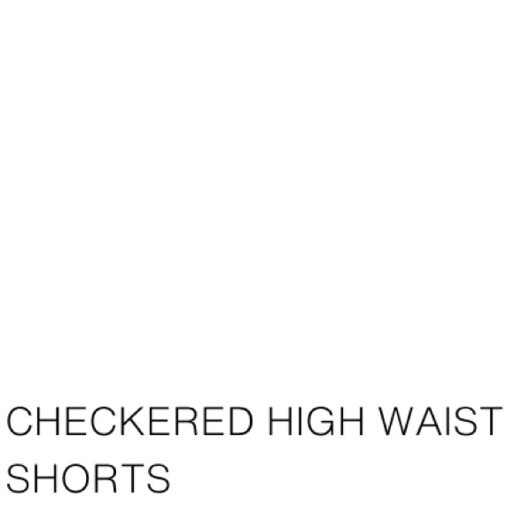 Zara Beige Checkered High Waist Shorts